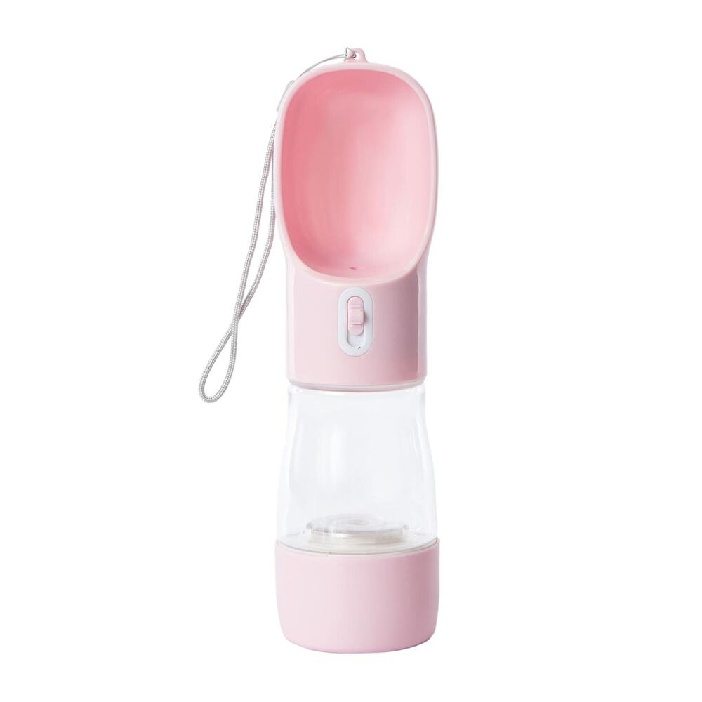 🔥Dog Water Bottle Portable Travel Water Dispenser Food Container Pink BNWT🔥
